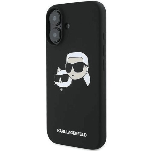 Karl Lagerfeld Originalen ovitek iPhone 17 - IML NFT Heads - črn silikonska zaščita MagSafe - KLHMP17SSKCHPPLK Cene