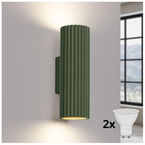  Brilagi - LED zidno svetlo CRESTO 2xGU10/10W/230V 20 cm zelena Cene
