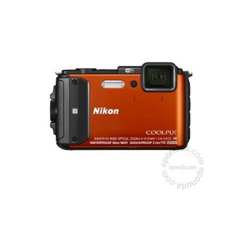 Nikon Coolpix AW130 Orange digitalni fotoaparat Slike