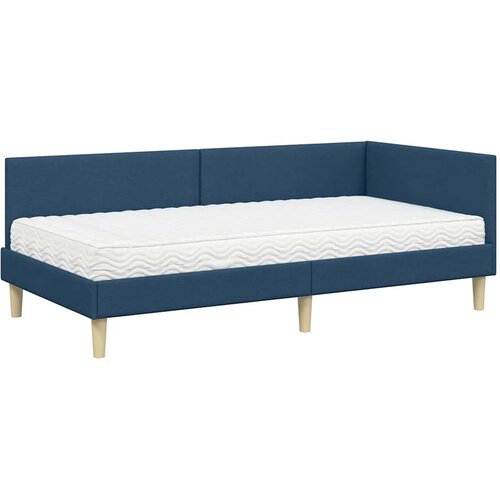  Kutni krevetni okvir s madracem 2 kom. Plava 100 x 200 cm Slike