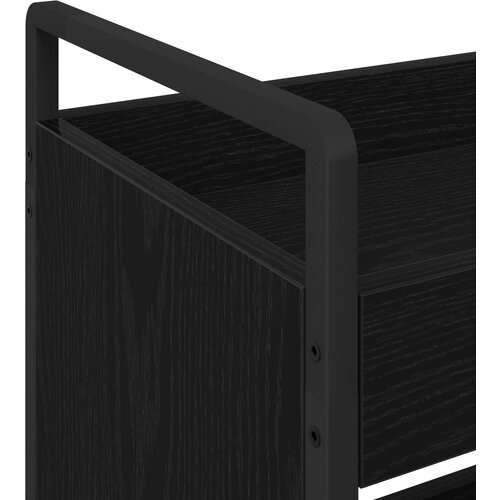  Kuhinjski kolica Crni hrast 70 x 30 x 82 cm Konstruirano drvo Slike
