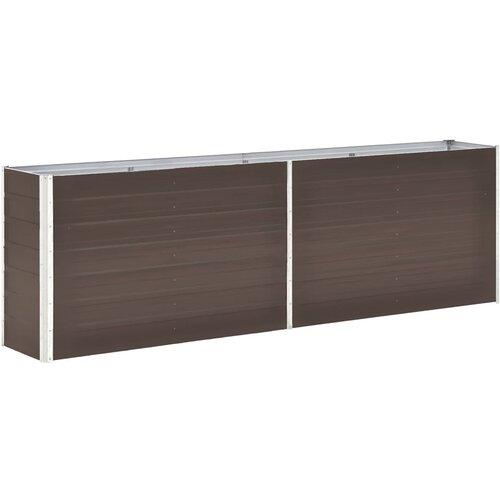 vidaXL Visoka greda pocinkano jeklo 240x40x77 cm rjava Cene