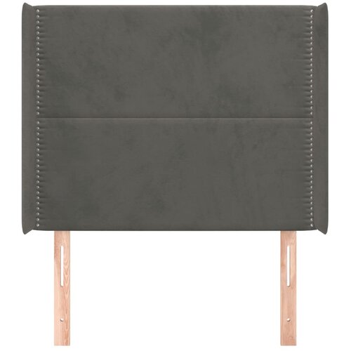  Uzglavlje s u&amp;scaron;ima tamnosivo 83x16x118/128 cm bar&amp;scaron;unasto Slike