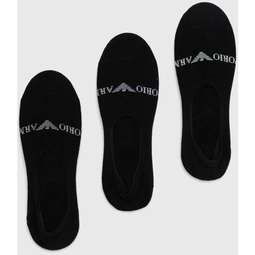 Emporio Armani Underwear Nogavice 3-pack moški, črna barva