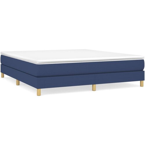 vidaXL Box spring postelja z vzmetnico modra 180x200 cm blago, (20791896) Cene