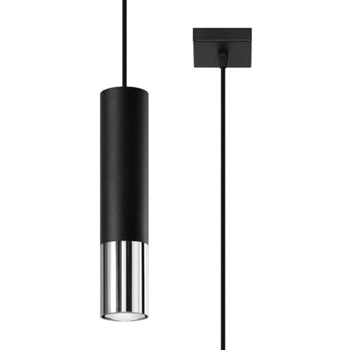 Sollux SL.0940 - Luster na sajli LOOPEZ 1xGU10/10W/230V crna/krom Cene
