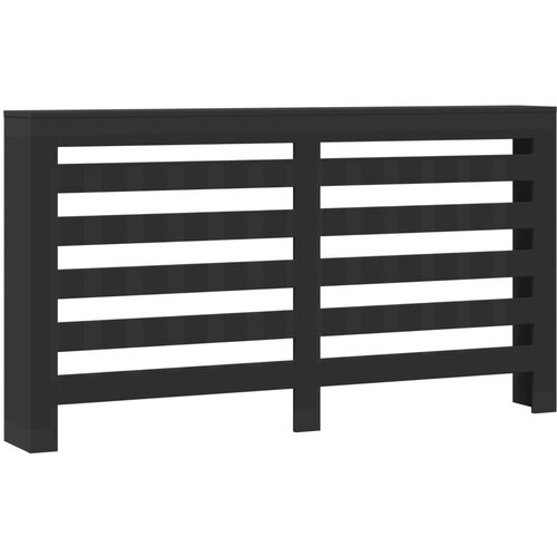  Pokrov za radijator crni 175x20x82 cm konstruirano drvo Slike