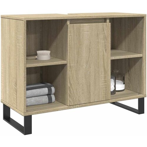 Furnova Kopalniška omarica sonoma hrast 80x33x60 cm inženirski les, (21947266) Cene