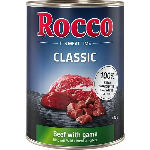 Rocco Ekonomično pakiranje za gurmane: Classic 24 x 400 g - Govedina s divljači