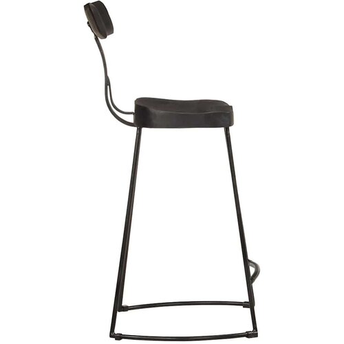 VidaXL barski stolci 2 kom crni 49x43x88 cm masivnog drva manga Slike