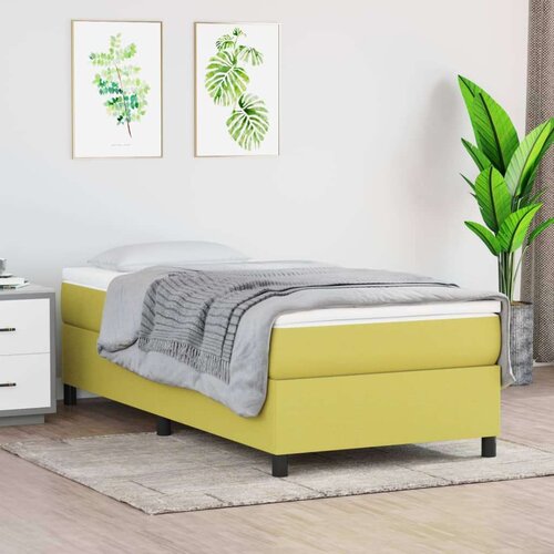  Okvir kreveta bez madraca zeleni 100x200 cm od tkanine Slike