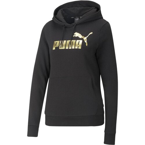 Puma Puloverji Essentials Metallic Logo Črna Slike