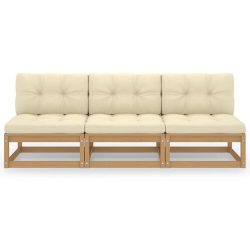 Maison Chic Vrtni kavč - Sofa - Kanape trosed z blazinami trdna borovina, (21726489) Cene