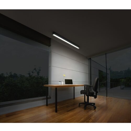 Osram LED stropna svetilka Office Line (30 W, Do x &amp;Scaron; x V: 112,6 x 4,1 x 7 cm, Črna, Hladno bela) Slike