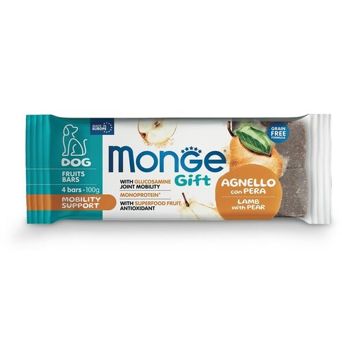 Monge Fruits bar Mobility support Poslastica za pse, Jagnjetina sa kruškom, 100g Cene