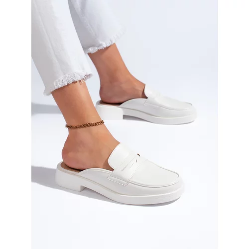 Shelvt White built-in women's flip-flops