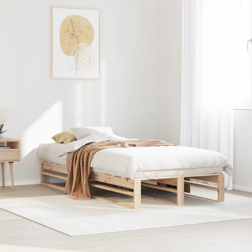 VidaXL Okvir kreveta bez madraca 100x200 cm konstruirano drvo Slike