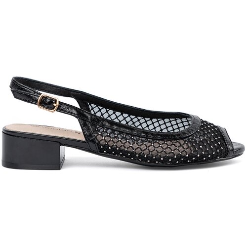 GOODIN Black sandals with mesh detail Slike