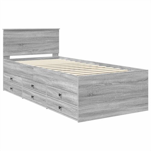  Krevet na dan Siva Sonoma i crna 75 x 190 cm Konstruirano drvo Slike