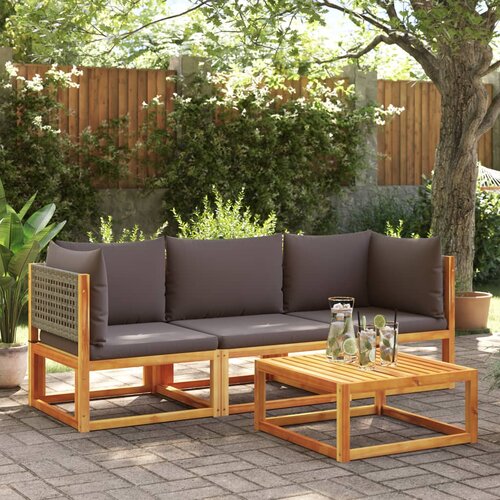 vidaXL 3-dijelna set vrtnih sofa s jastucima masivno bagremovo drvo Cene
