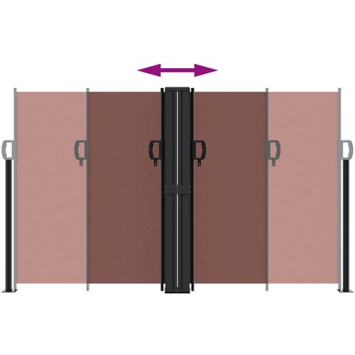  Bočna tenda na uvlačenje smeđa 140 x 1200 cm Slike