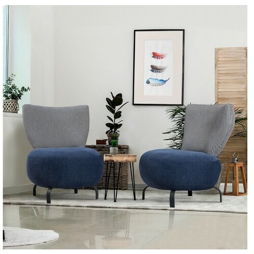 Atelier Del Sofa stolica s naslonom Set Loli Set-Tamno plava Cene
