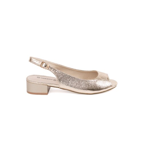 GOODIN Golden low-heeled sandals Slike