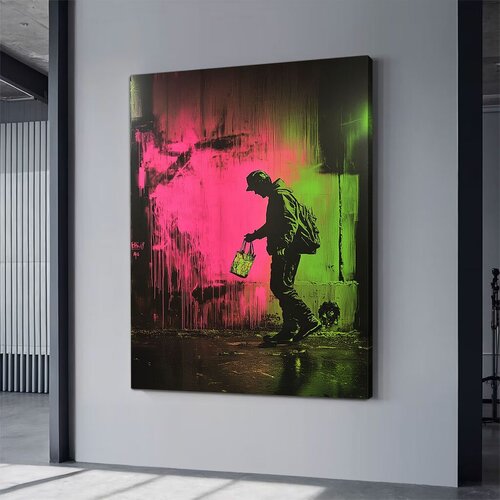 Wallity platno za slike, neon 10, 45x70 cm Cene