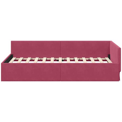  Kutni okvir kreveta Vinska crvena 90 cm x 200 cm Bar&amp;scaron;un Slike