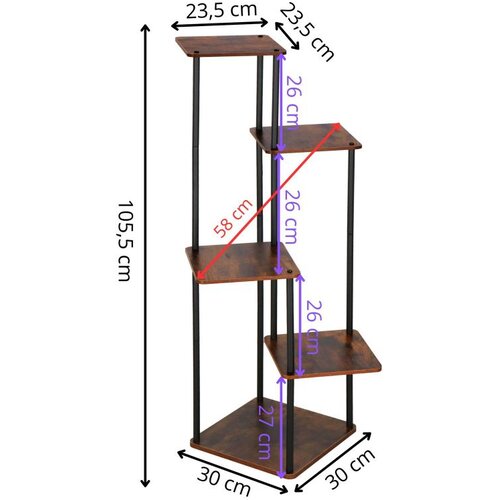  Ga0207 metalni stalak za cvijeće 106 cm Slike