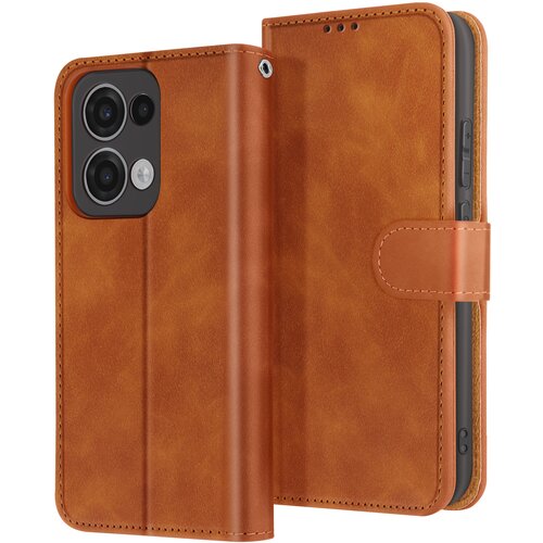 AVIZAR Ohišje za Oppo Reno 13 Wallet with Magnetic Tab, Rjava, (5000010438) Cene