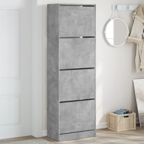 vidaXL Ormarić za cipele s 4 ladice siva boja betona 60x34x187 5 cm Cijene