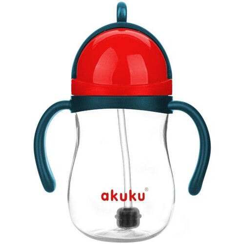 Akuku non-spill bočica sa slamkom - crvena Cene