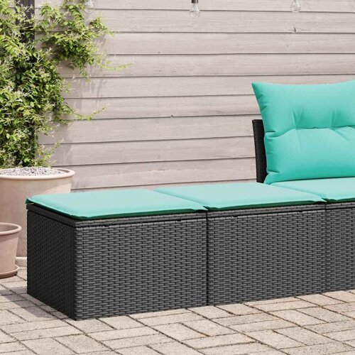  2-dijelni set vrtnih sofa s jastucima crni od poliratana bagrem Cene
