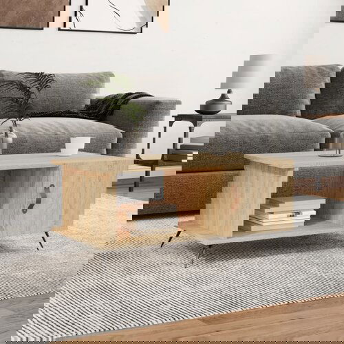 VidaXL Klubska mizica sonoma hrast 90x50x40 cm konstruiran les Slike