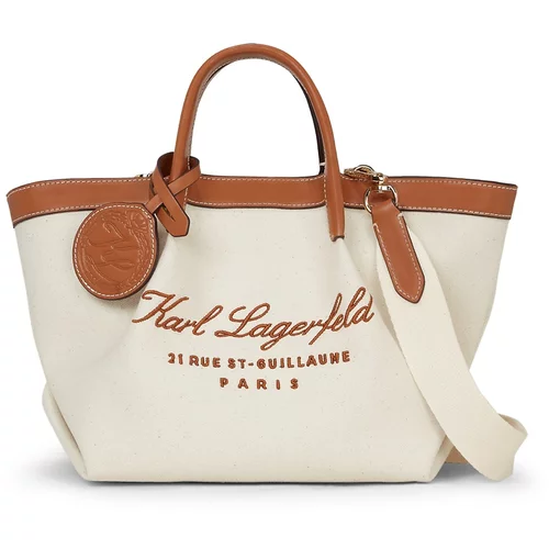 Karl Lagerfeld Ručna torbica bež / smeđa