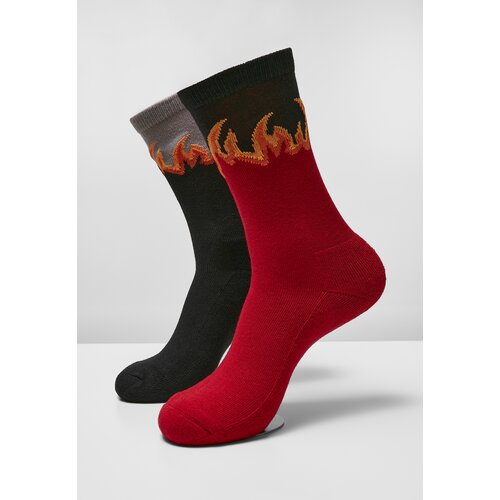 MT Accessoires Long Flame Socks 2-Pack Red/Black Cene