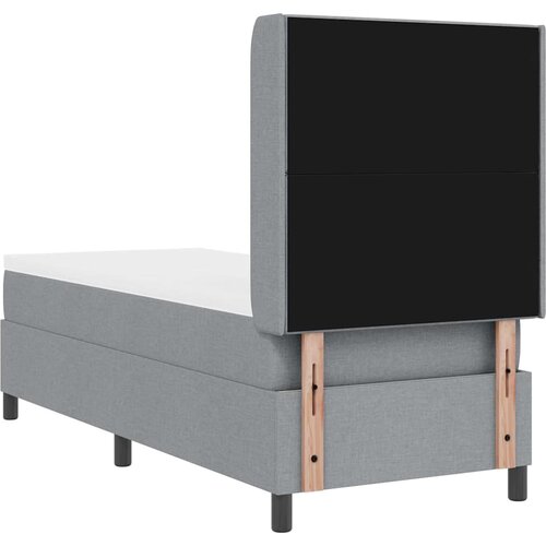  Krevet s opruga kutije Svijetlo siva 200 x 80 cm tkanina Slike