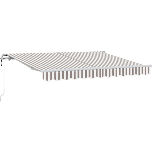 vidaXL Retraktilna tenda Svetlo siva in bela. 3,5 x 2 m blago, (5000252682) Cene