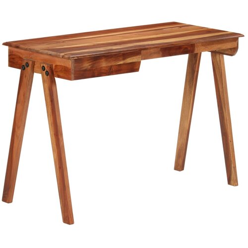 VidaXL Pisalna miza s predalom 110x50x77 cm trden akacijev les Slike