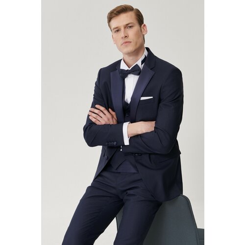 ALTINYILDIZ CLASSICS Men's Slim Fit Slim Fit Vest Tuxedo Groom Suit Cene
