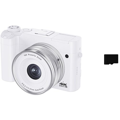 INF DC218T 4K kamera z dvojno lečo in 32 gb pomnilniške kartice (bela), (21656857) Cene