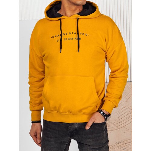 DStreet Bluza męska z nadrukiem żółta Cene