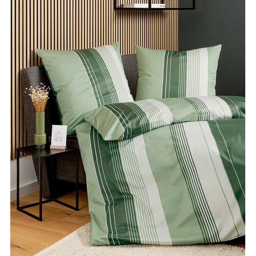 Janine POSTELJNINA 135/200 cm mako saten zelena Slike
