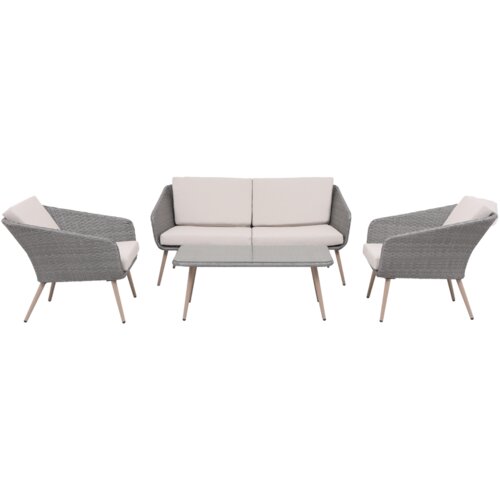Molarem Home retro vrtna garnitura - Kauč + 2 stolice + stol Slike