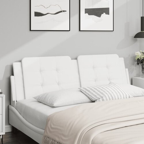 VidaXL Jastuk za uzglavlje bijeli 160 cm od umjetne kože Slike