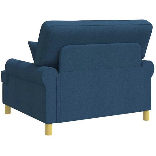  XXL fotelja s jastucima Plava Tkanina - Plava 85 cm Slike