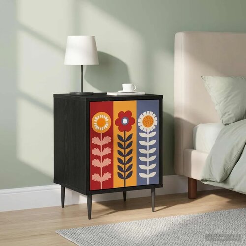  Noćni ormar ESSEN 2 kom. Crni hrast 36 x 33 x 51 cm - Uzorak suncokreta 2 Cijene