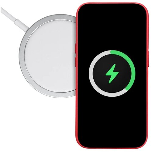  Kožna Mag Cover maska kompatibilna s MagSafe za iPhone 15 crvena Slike