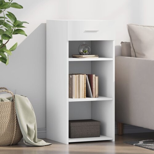 VidaXL Komoda bijela 40 x 42,5 x 93 cm od konstruiranog drva Slike